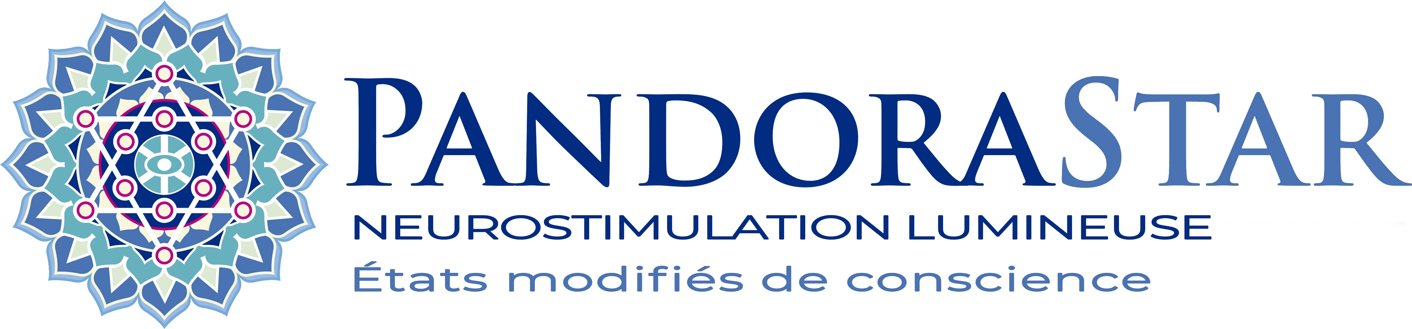 Logo officiel PandoraStar — Neurostimulation lumineuse, états modifiés de conscience